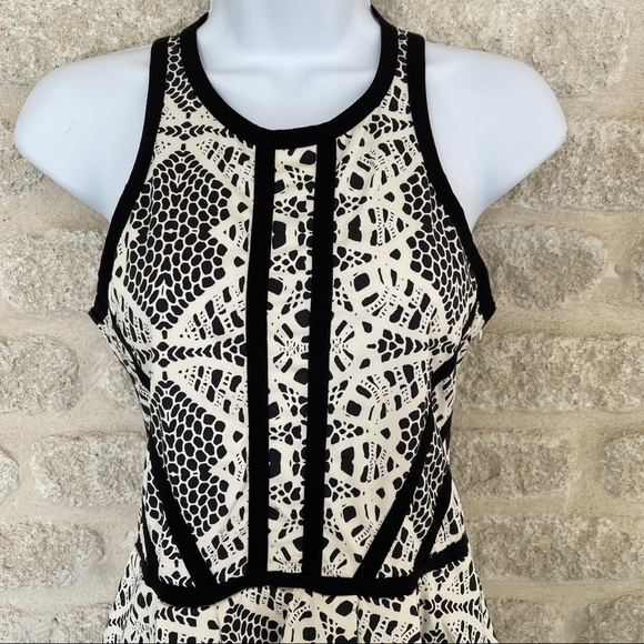 Parker 'Hudson' Print Fit & Flare Dress M 6 8 - Picture 5 of 10